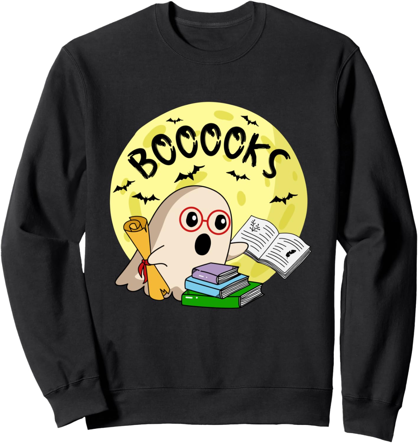 

Забавная толстовка на Хэллоуин с изображением учителя-призрака, любителя чтения и библиотеки Funny Halloween Teacher Ghost Reading Book Lover, черный