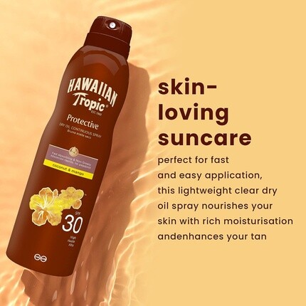 Защитное сухое масло непрерывного действия Spf 30 с кокосом и манго 180 мл, Hawaiian Tropic — фото 2