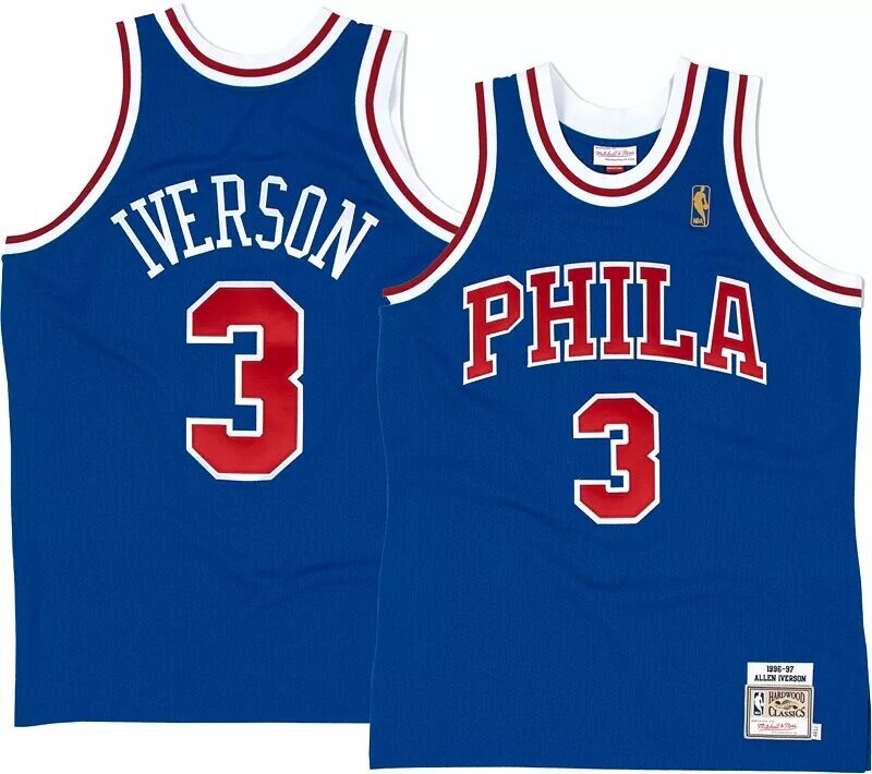 

Мужская майка Mitchell & Ness Philadelphia 76ers Allen Iverson # 3 Swingman