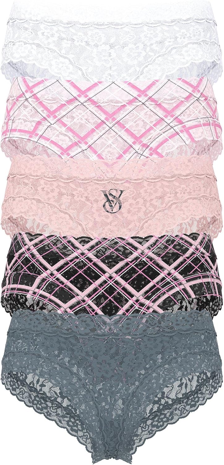 

Женские кружевные трусики Victoria's Secret, минимальное покрытие, набор из нескольких штук (XS-XXL), Heritage Mix