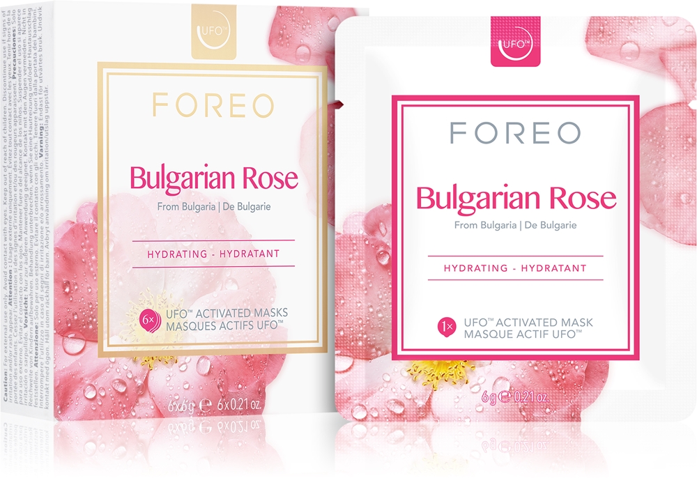 

Увлажняющая маска UFO с болгарской розой Foreo, 6× 6 гр