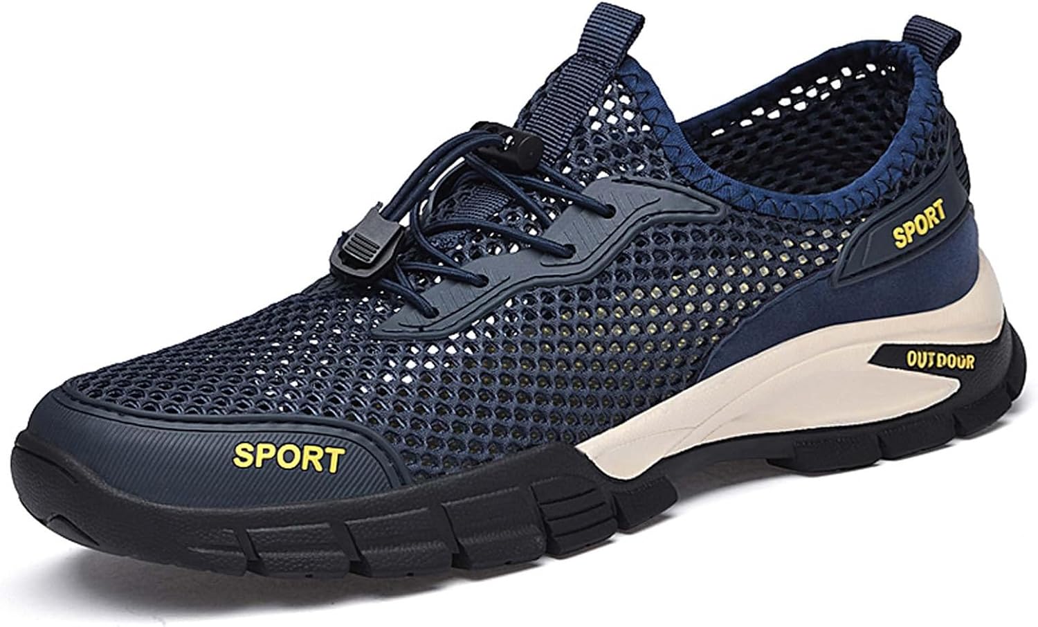 

Мужские повседневные сетчатые кроссовки для ходьбы, легкие дышащие туристические, износостойкие и противоскользящие Generic, синий