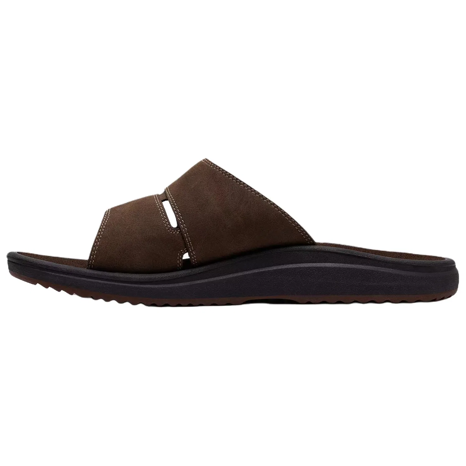Сандалии-слайды Clarks из PU темно-коричневые — фото 3