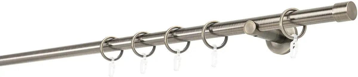 

Карниз для штор mydeco "20mm Cap настенный кронштейн 6,5 см", 1 направляющая, фиксированный размер 330 см, цвет bronzefarben