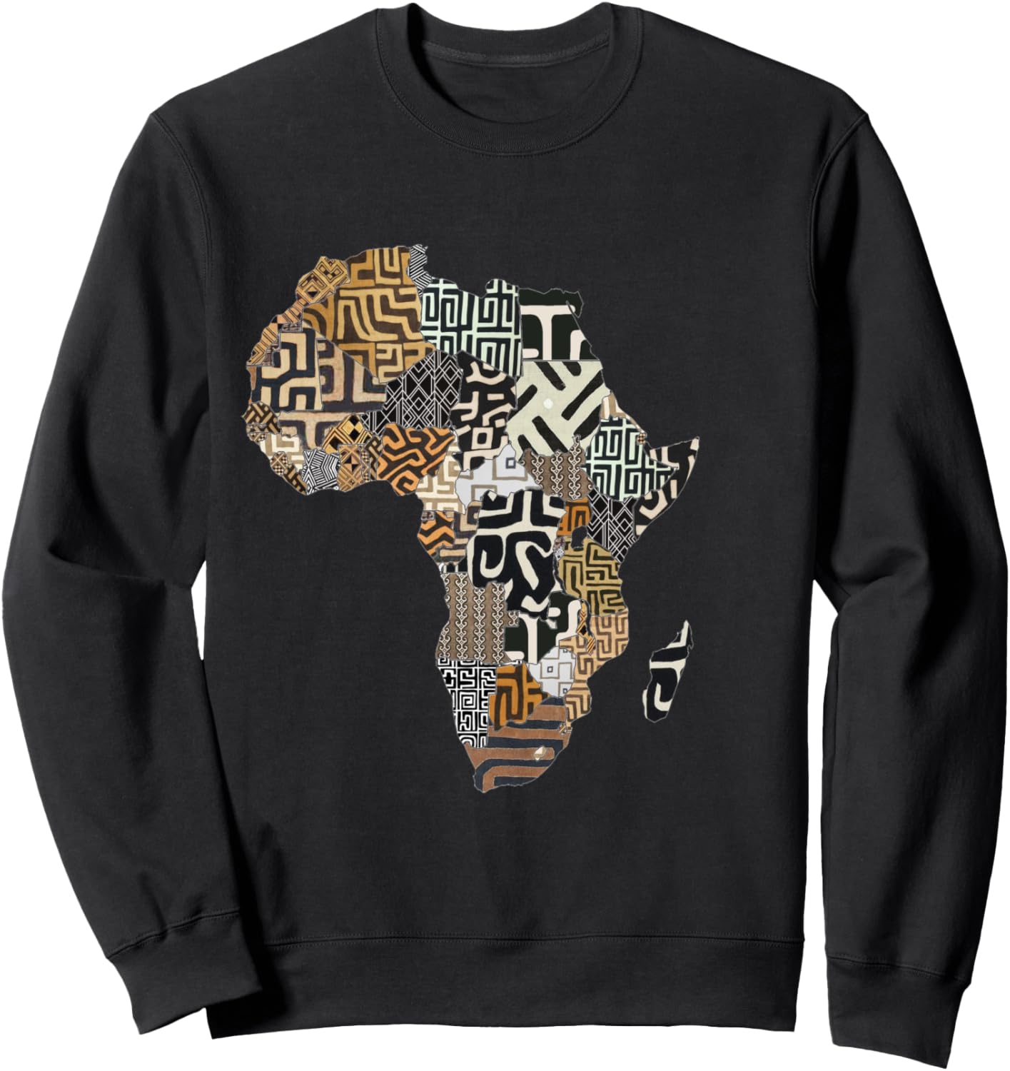 

Толстовка с изображением африканской карты и принтом африканской ткани Куба African Black Pride, черный
