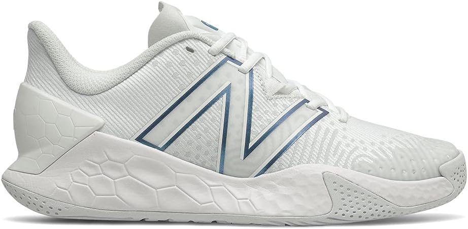 Мужские теннисные кроссовки New Balance Fresh Foam X Lav V2 для жесткого покрытия корта, белый/синий — фото 2