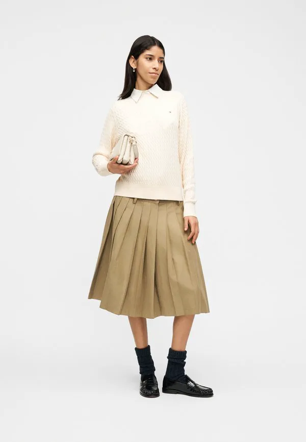 Свитер с круглым вырезом и косами Tommy Hilfiger, Heather Ivory Petal — фото 2