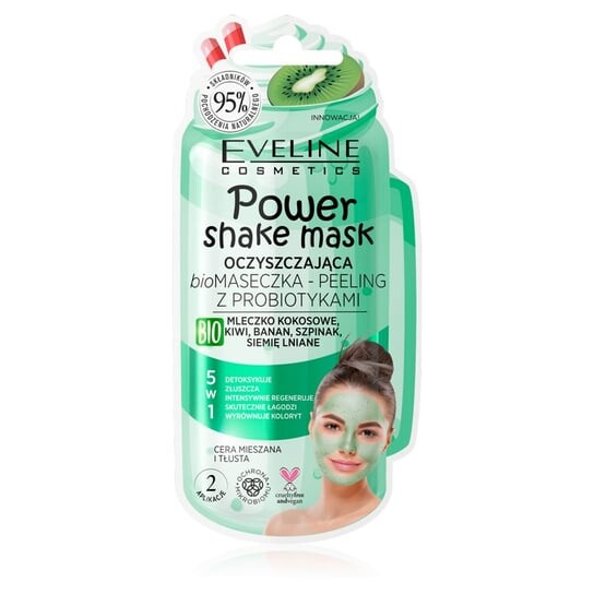 

Очищающая био-пилинг-маска с пробиотиками 5в1 10мл Eveline Cosmetics Power Shake