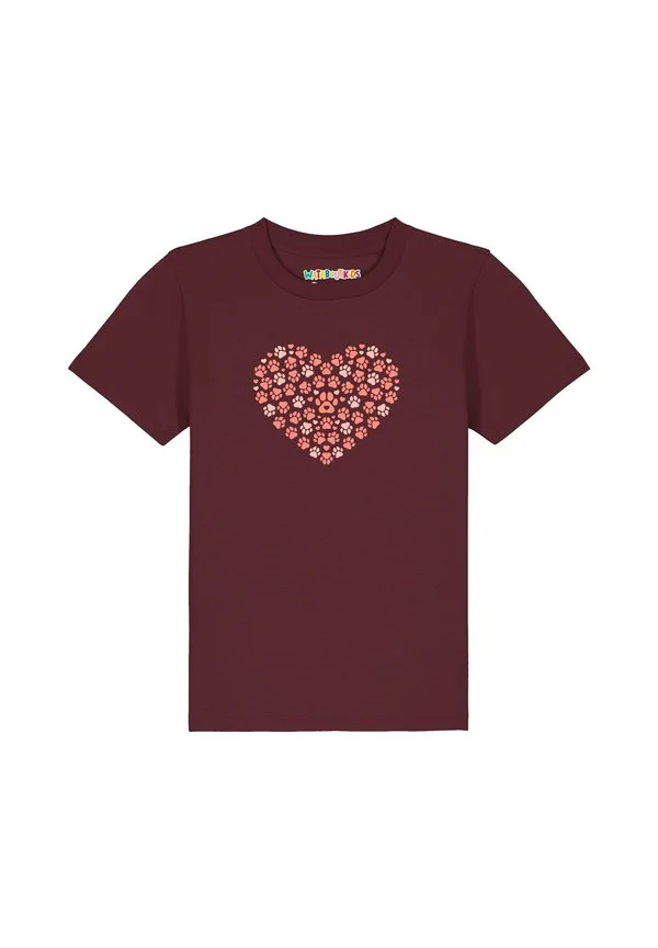 Футболка с принтом pfotenliebe Watapparel, Burgundy — фото 2