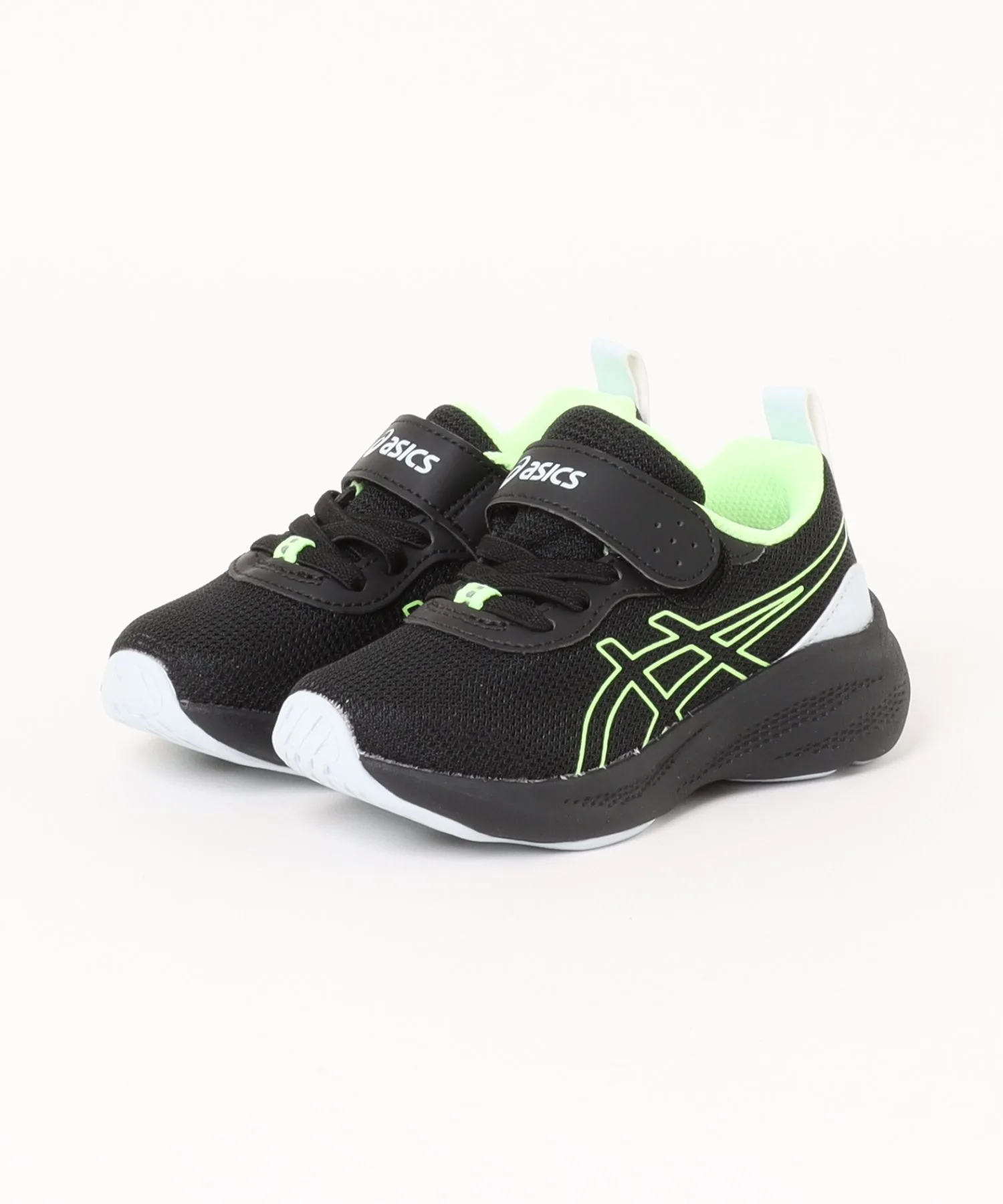 Кроссовки для детей с резиновыми шнурками и подошвой EVA Lazerbeam MP-MG-PS ASICS черно-зеленые