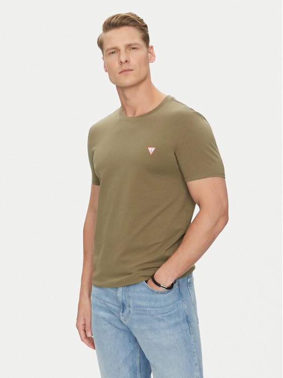 

Облегающая футболка M2YI24 J1314 Guess, хаки