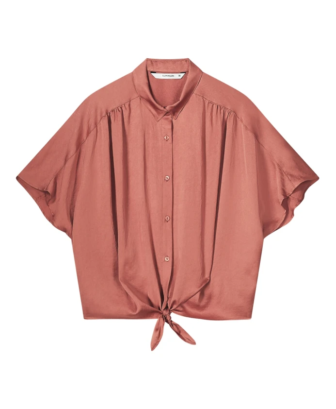 

Блузка свободного кроя с бантом. Summum Woman, розовый