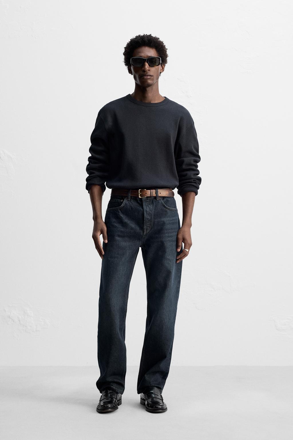 

Футболка в клетку ZARA, цвет Dark navy
