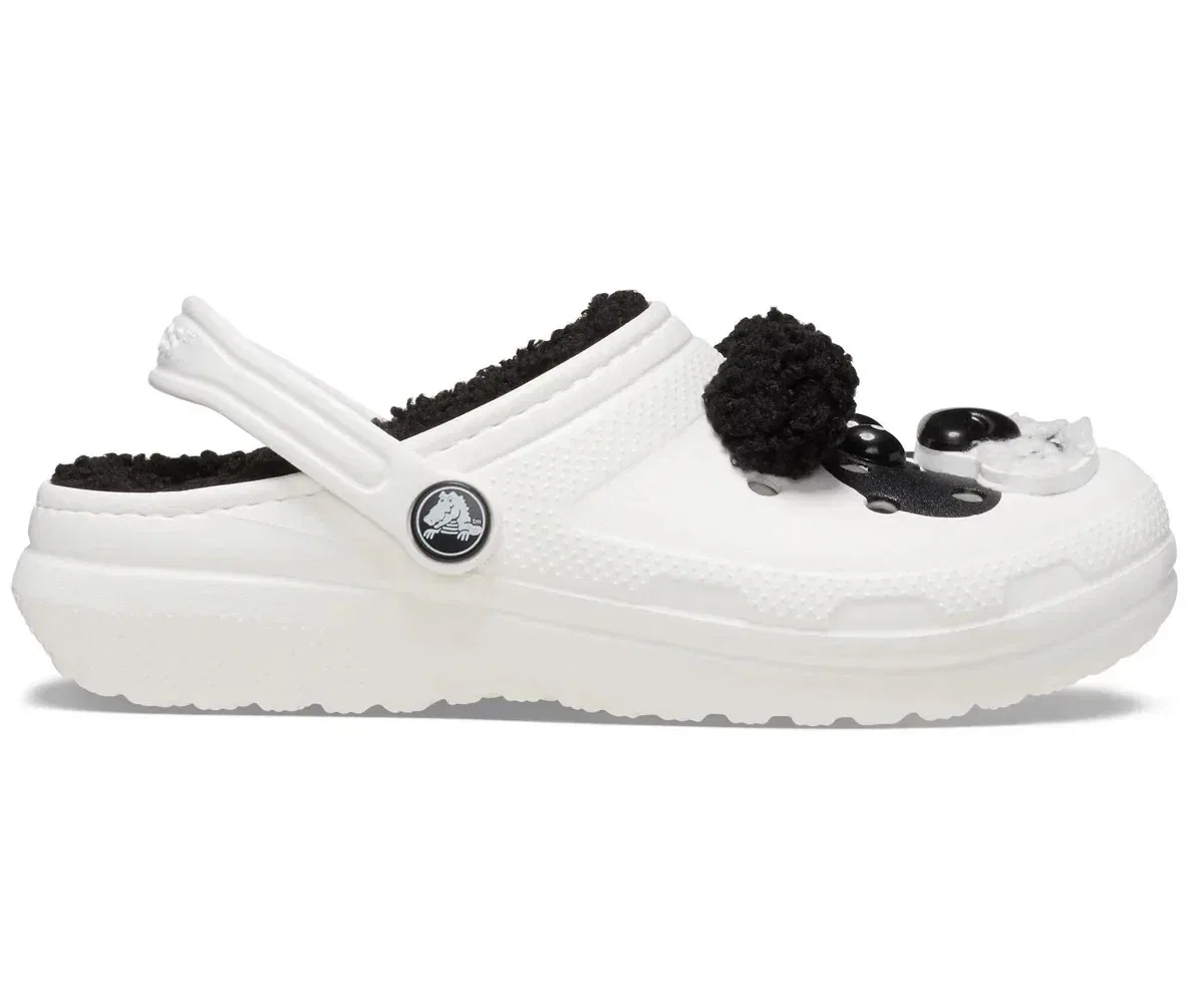 Crocs ClassicLined IAM Panda 210395-0WX Clog Chalk Comfort Shoes UWU1001, белый — фото 2