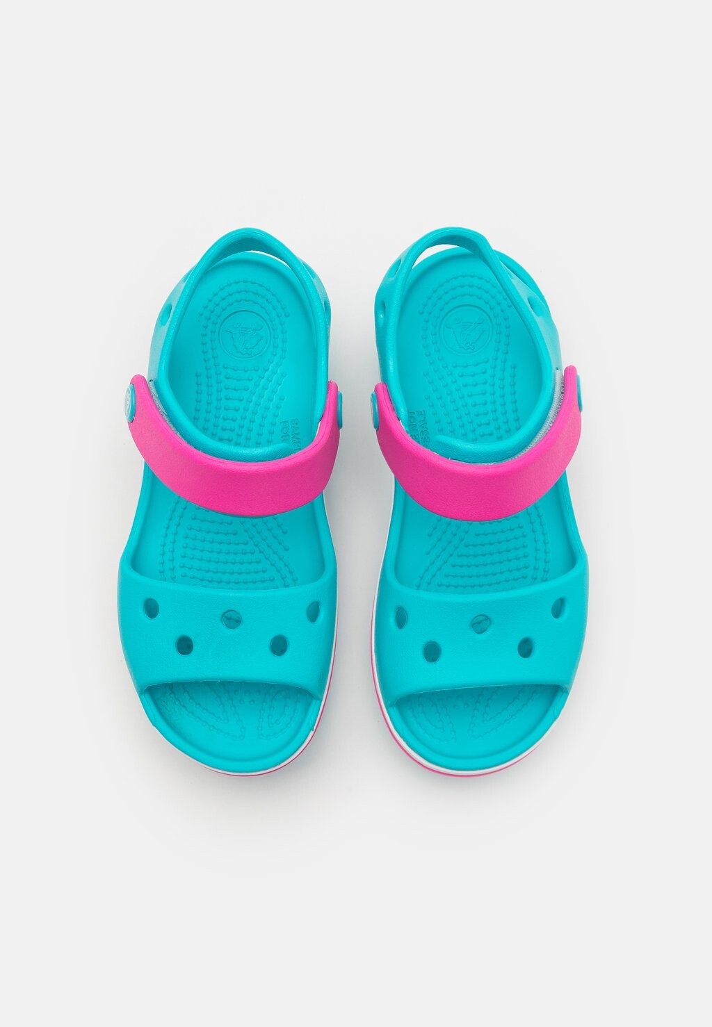 Шлепанцы CROCBAND SANDAL KIDS Crocs, цвет digital aqua — фото 4
