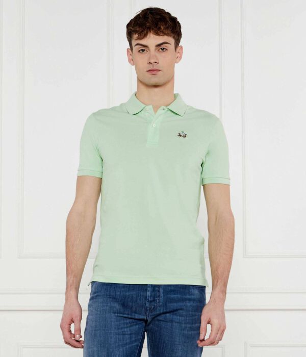 

Рубашка поло Slim fit La Martina, голубой