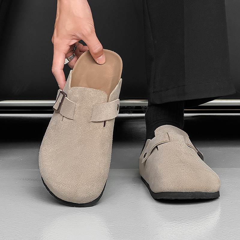 SOBB Коричневые унисекс шлепанцы на пробковой подошве, цвет Khaki — фото 4