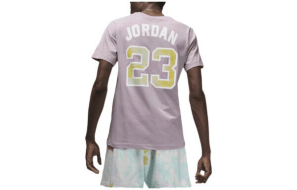 Футболка Air Jordan Sport DNA Solid Color Logo Alphabet Numeric Round Neck Short Sleeve Purple Red, фиолетовый — фото 2