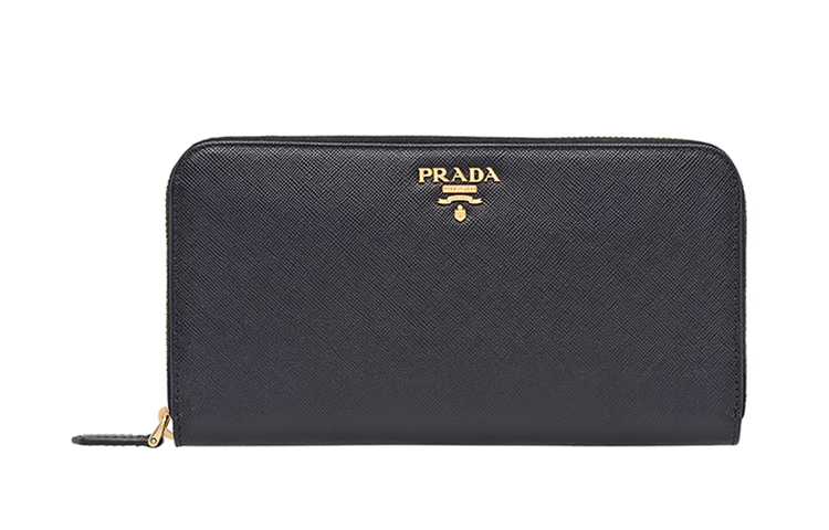 

PRADA Женский кошелек из коровьей кожи, черный