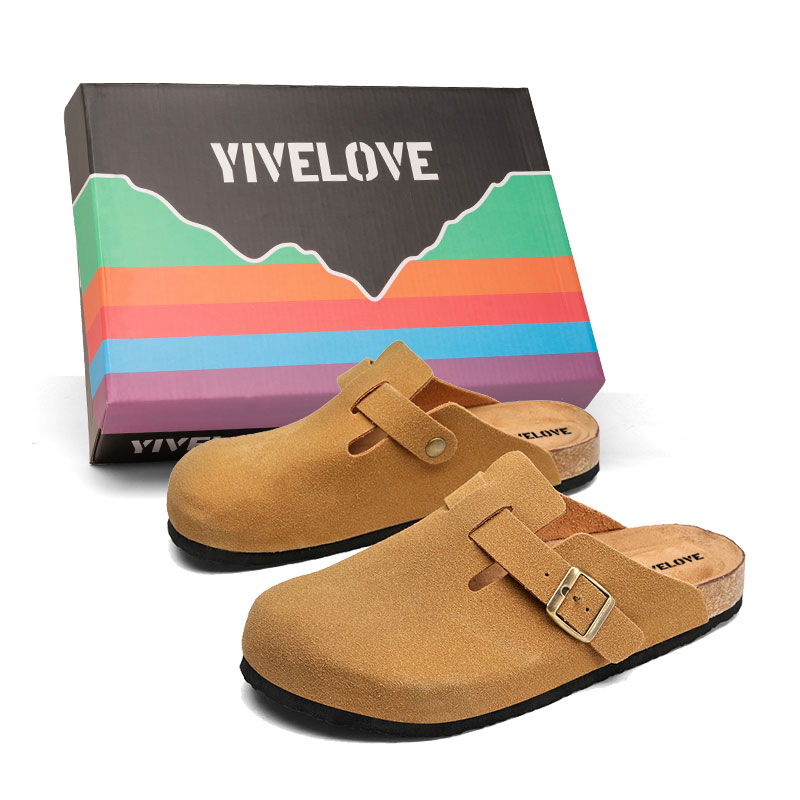 

YIVELOVE Износостойкие противоскользящие тапочки с закрытым носком унисекс - желто-коричневые, цвет Yellow Brown