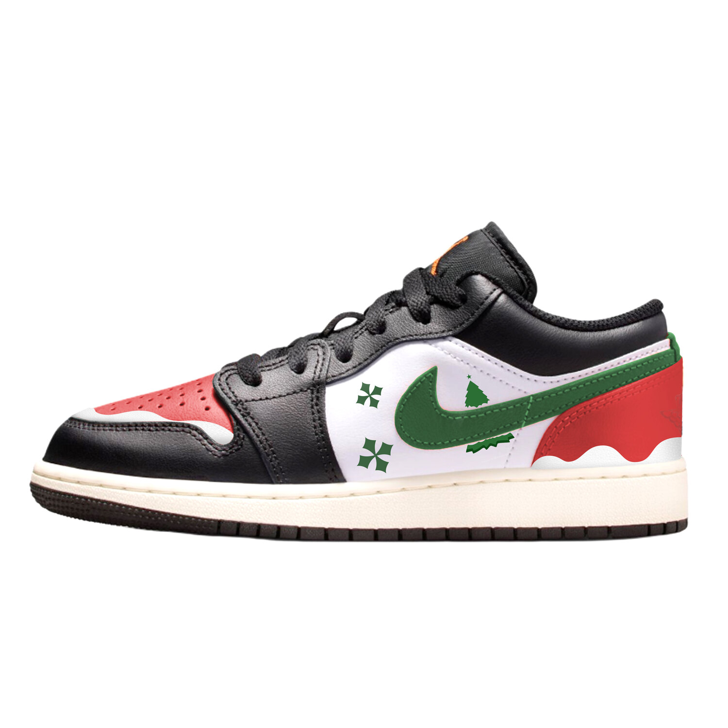 

Jordan Air 1 Trendy Party устойчивые к истиранию нескользящие низкие детские скейтбординговые кроссовки Green Unisex