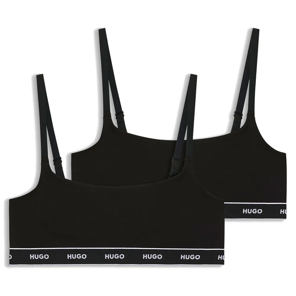 

HUGO Twin Stripe 10272521 01 Бюстгальтер-бралетт, черный