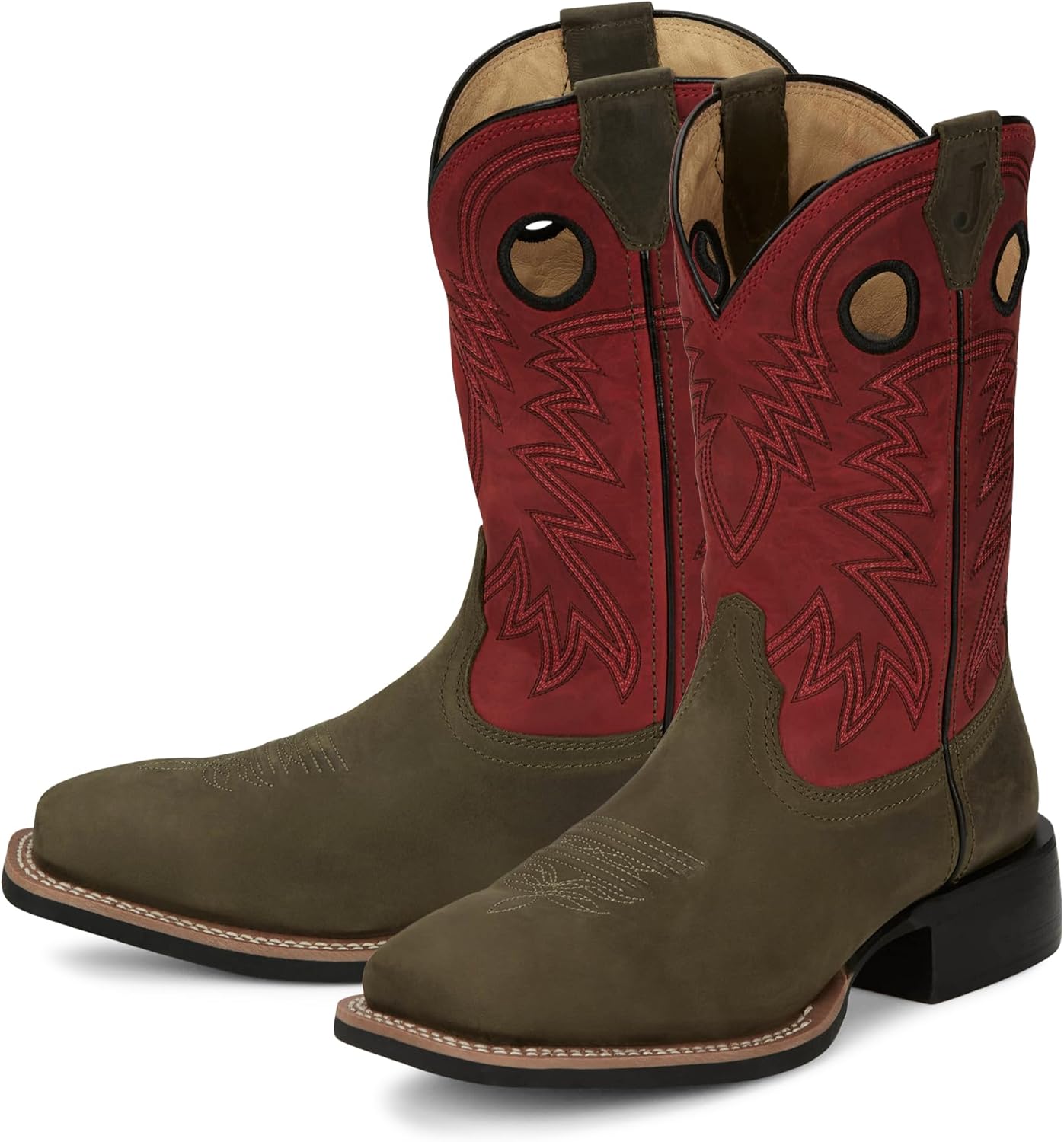 

Мужские вестерн-бутсы Justin Show Stopper 11 - Коллекция Frontier - Ковбойские ботинки с квадратным носком, кожаные, с комфортной стелькой и противоскользящей подошвой, Ash