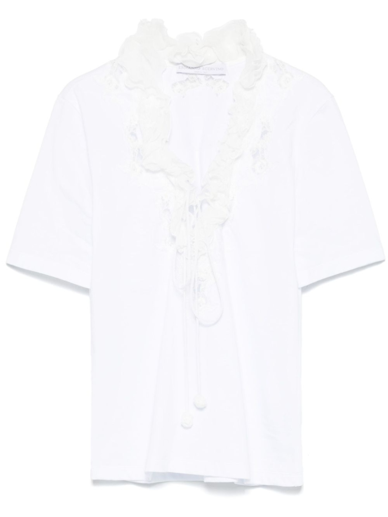 

Ermanno Scervino футболка с оборками, белый