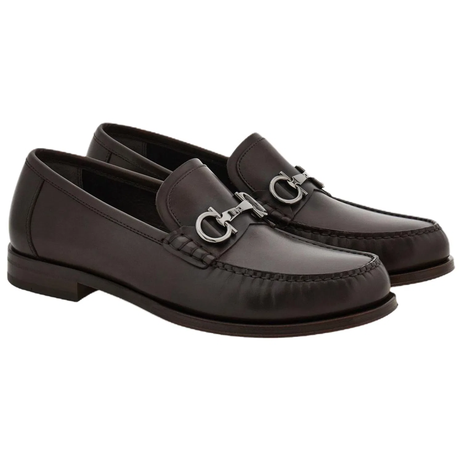 Лоферы Gancini темно-коричневые Ferragamo — фото 4