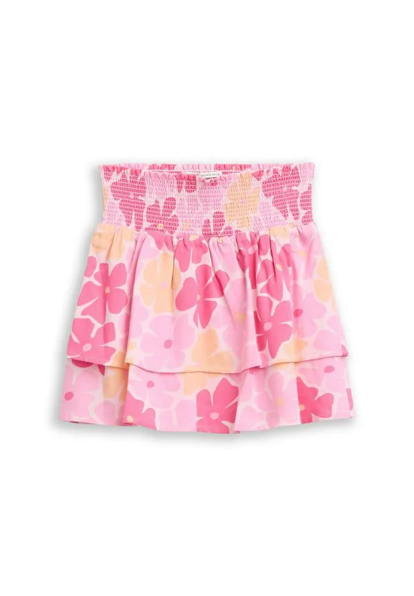 Мини-Юбка а-силуэта с воланами Tom Tailor, Multicolor Flower Print