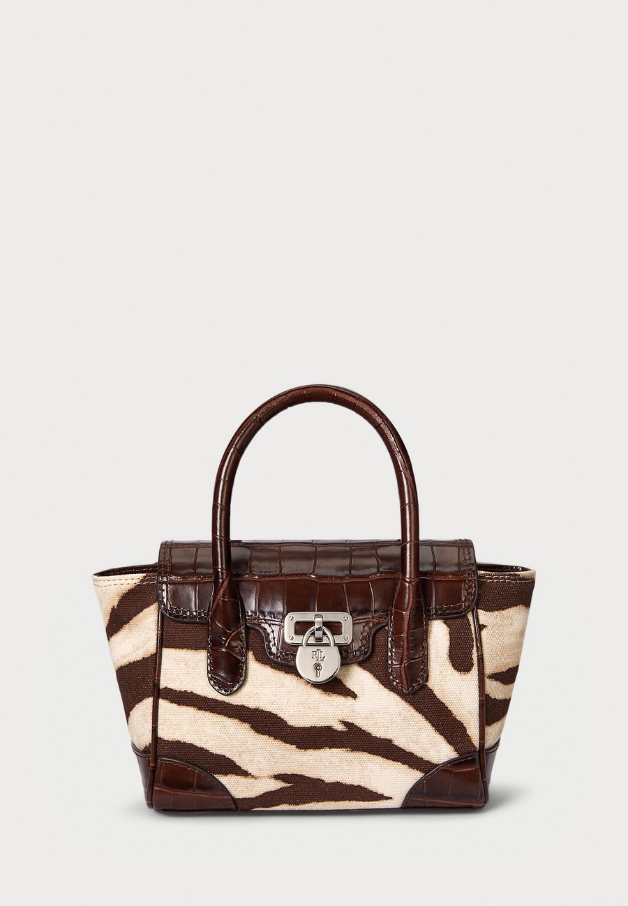 

Сумка Lauren Ralph Lauren ZEBRA PRINT CANVAS SMALL TANNER SATCHEL, Zebra/Dark Hickory/Black