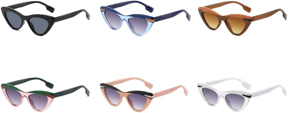 

Ретро женские солнцезащитные очки «кошачий глаз» с улучшенной защитой от солнца, модные солнцезащитные очки для девушек, персонализированные очки HVTVTLA, Clear