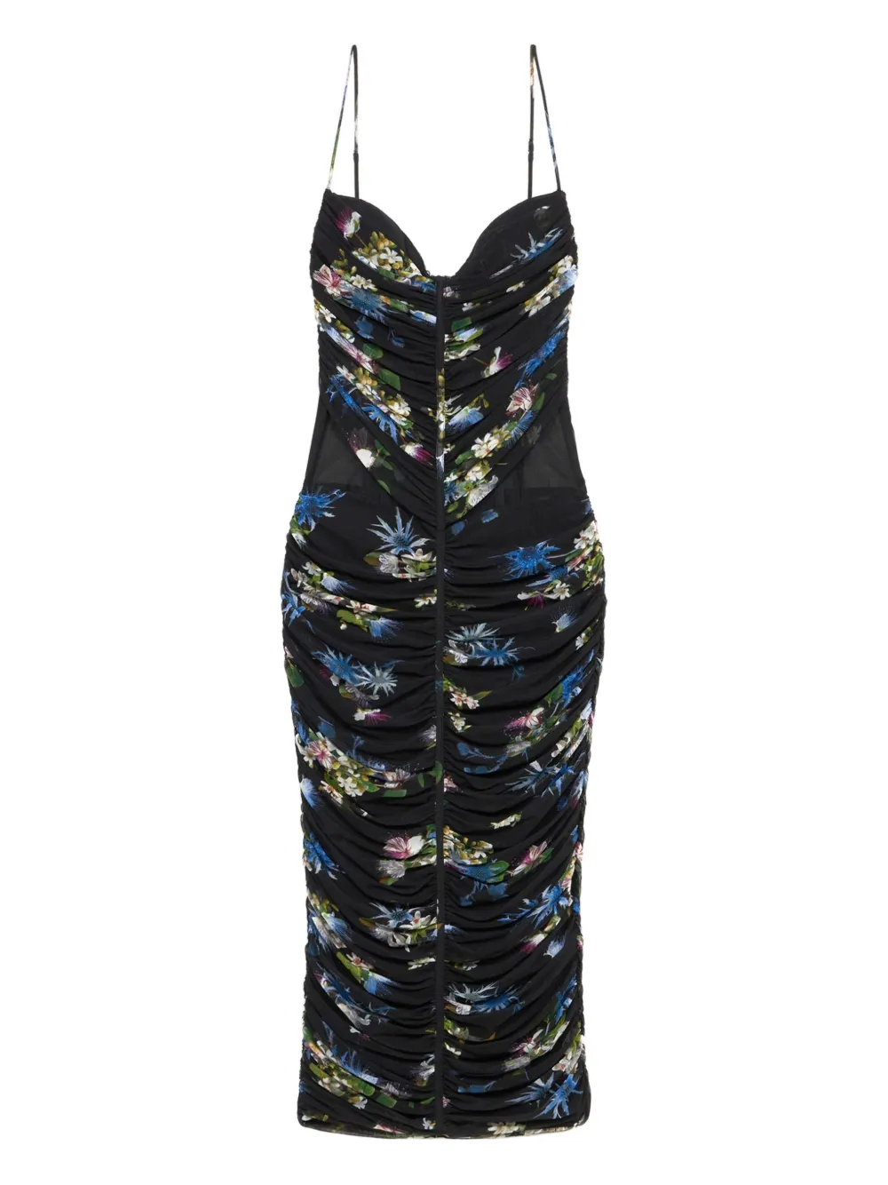 

Платье миди с цветочным принтом BLUMARINE, черный