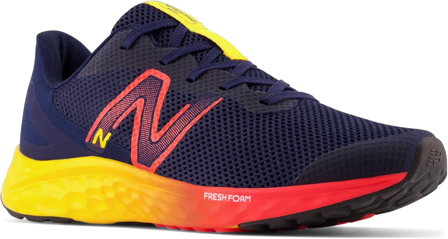 Кроссовки New Balance Unisex-Child Fresh Foam Arishi V4 с шнуровкой, красный — фото 3