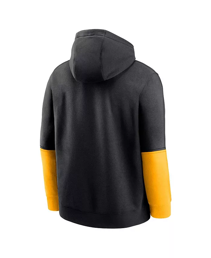Мужская черно-золотая толстовка с капюшоном Iowa Hawkeyes 2024 Sideline Club Nike — фото 2