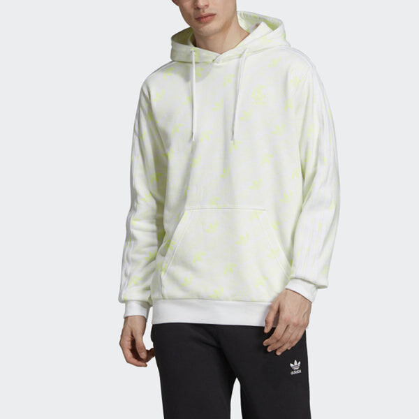 Толстовка originals mono hoodle hooded sports pullover white Adidas, белый — фото 3