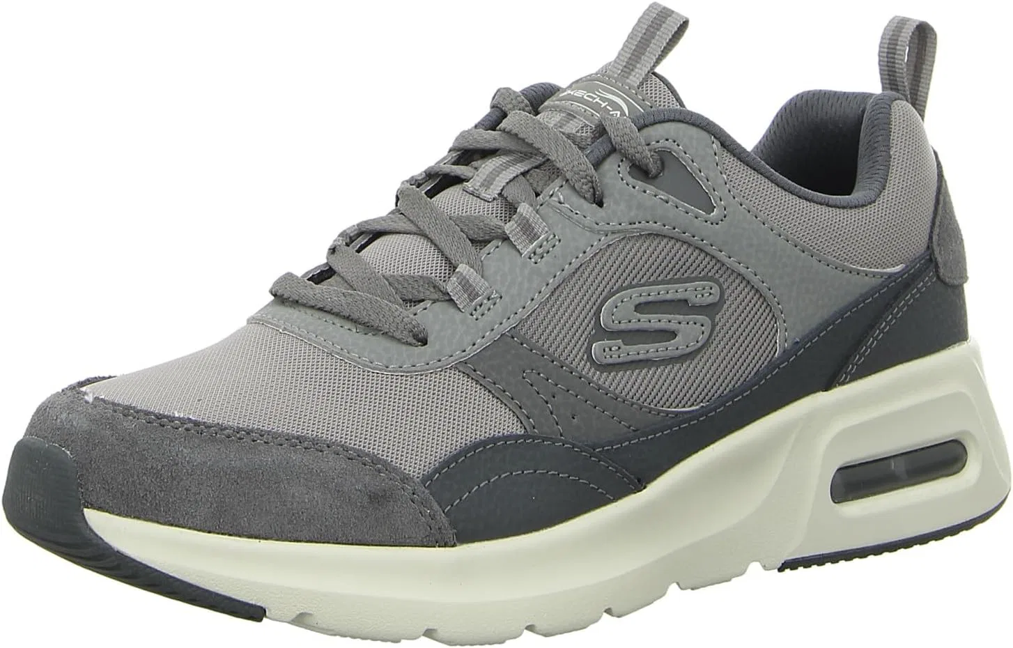Мужские кроссовки Skechers Skech-Air Court Homegrow, Grey Suede Mesh Duraleather Trim