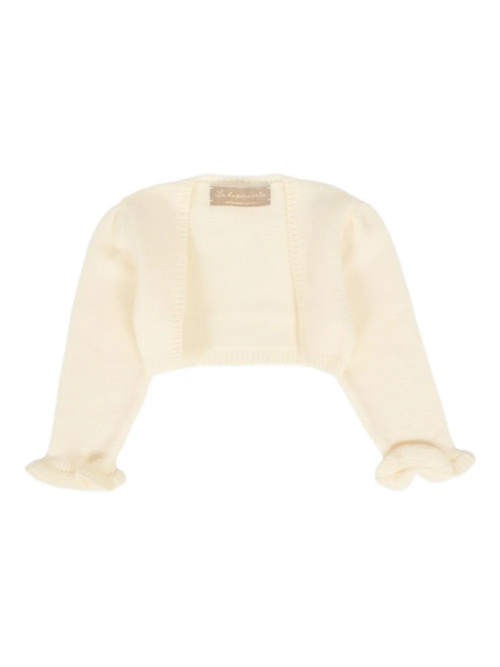 

Кардиган из шерсти мериноса с оборками La Stupenderia, нейтральный