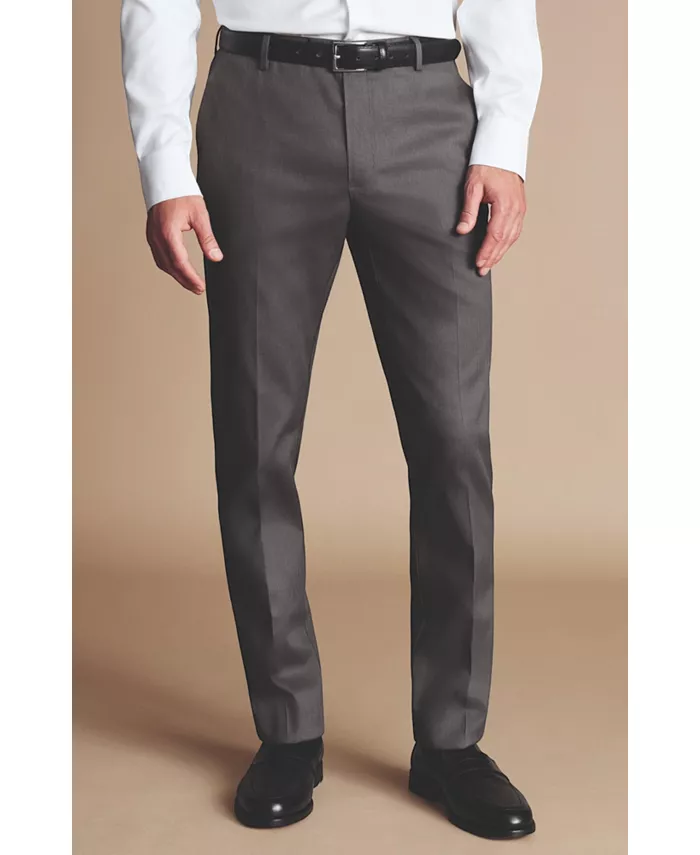 

Мужские брюки Smart Texture Slim Fit Charles Tyrwhitt, серый