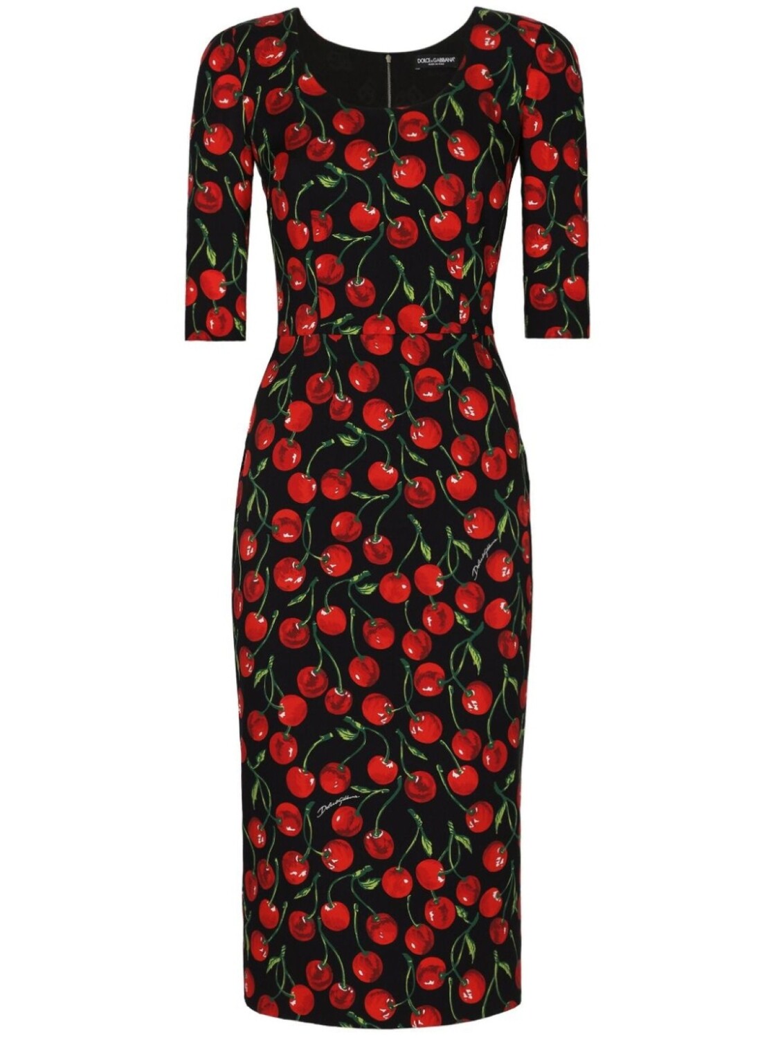 

Dolce & Gabbana платье миди с принтом, черный