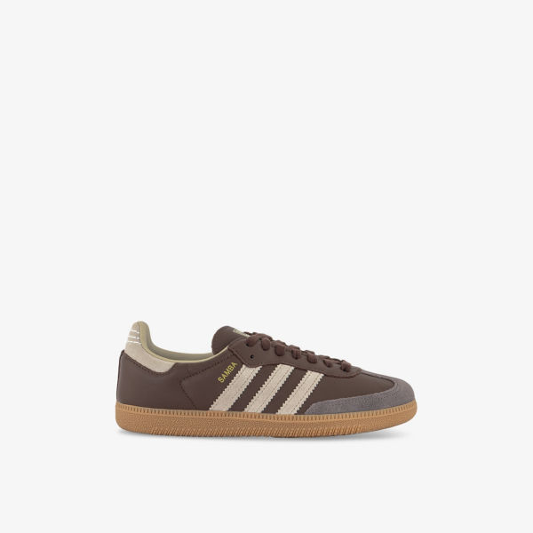 Кроссовки низкие Adidas Samba OG с логотипом, коричневый
