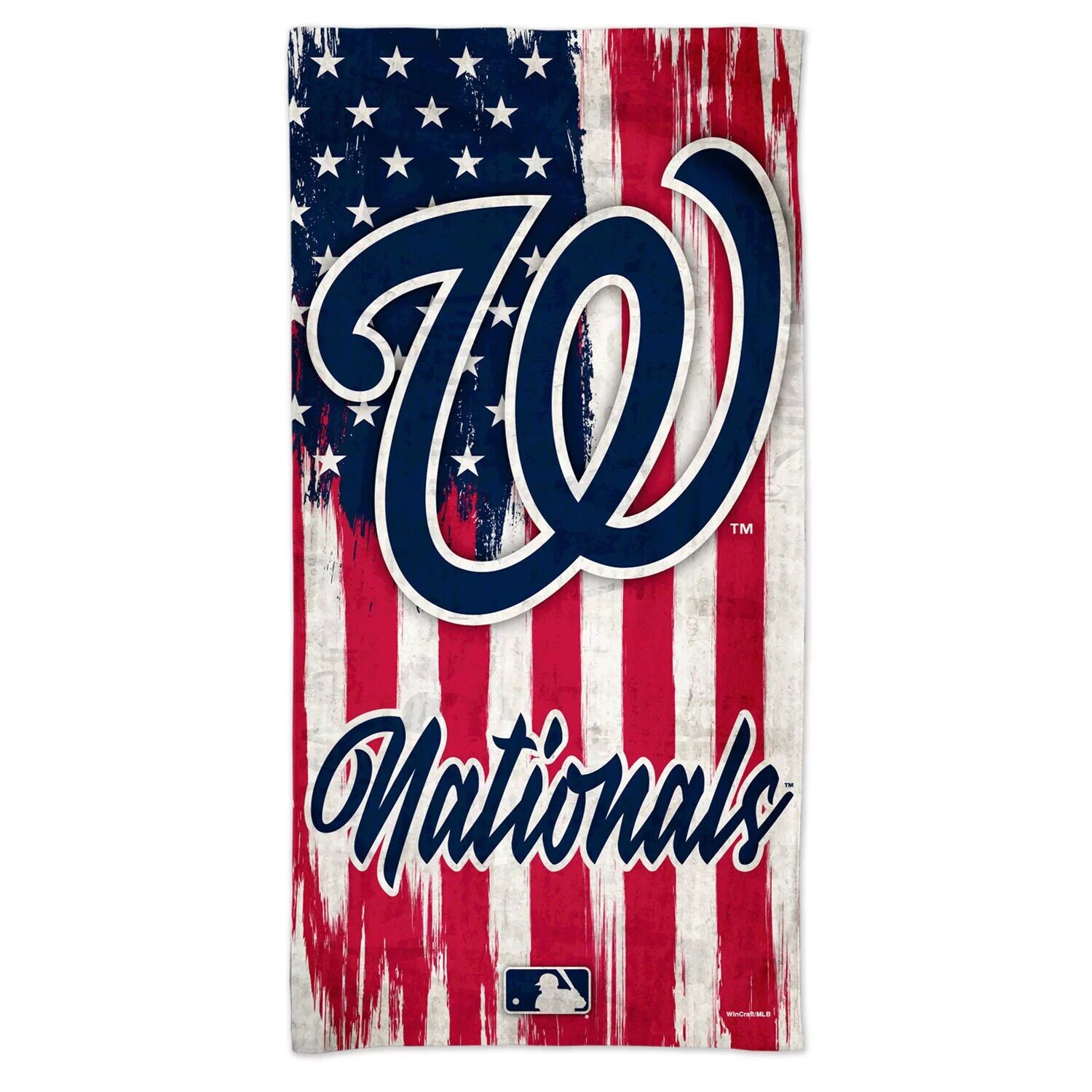 

WinCraft Washington Nationals 60 x 30 дюймов Пляжное полотенце Patriotic Spectra