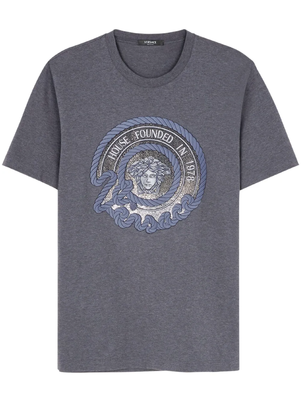 

Футболка с принтом Medusa VERSACE, серый