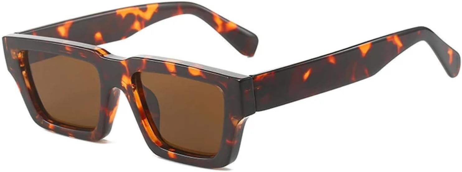 

Модные солнцезащитные очки для женщин и мужчин, роскошные очки в маленькой оправе, для активного отдыха и вождения, защита от УФ-излучения UV400 TKKTLLT, Leopard Brown