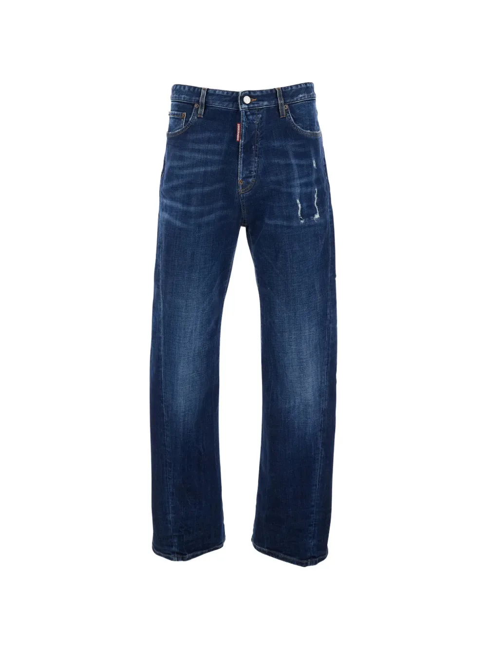 Джинсы с эффектом потертостей DSQUARED2, синий