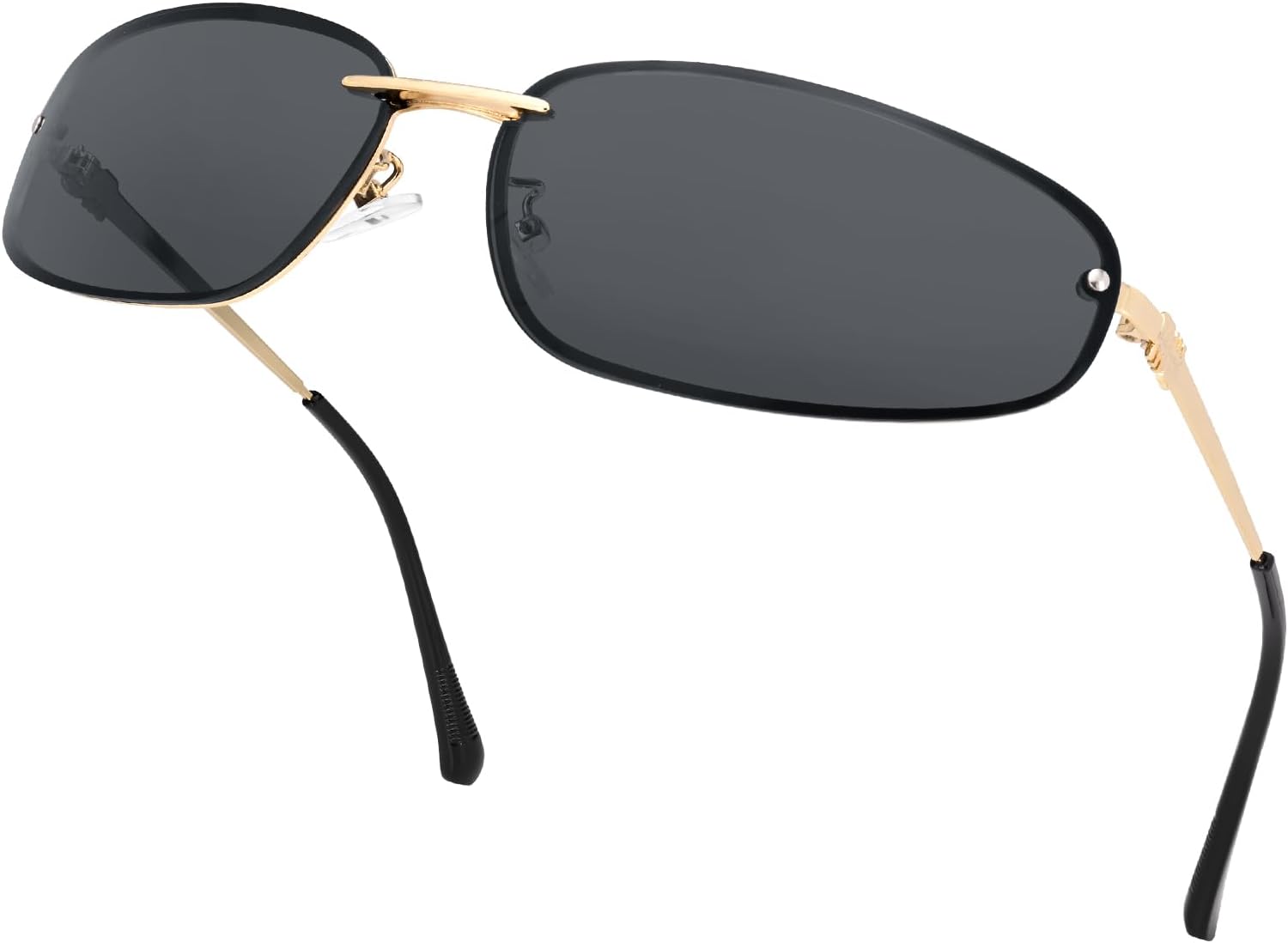 

Солнцезащитные очки Dollger Y2K для женщин, модные в стиле 2000-х, обтекаемая форма, металлические аксессуары, солнцезащитные очки 90-х, прямоугольные, кибермодные, крутые, C:metal Gold Frame Grey Lens