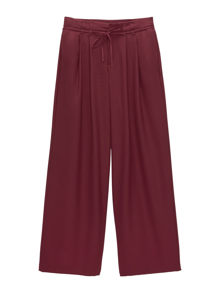 

Брюки со складками спереди Pull&Bear Loose fit Pleat-Front Pants, цвет berry