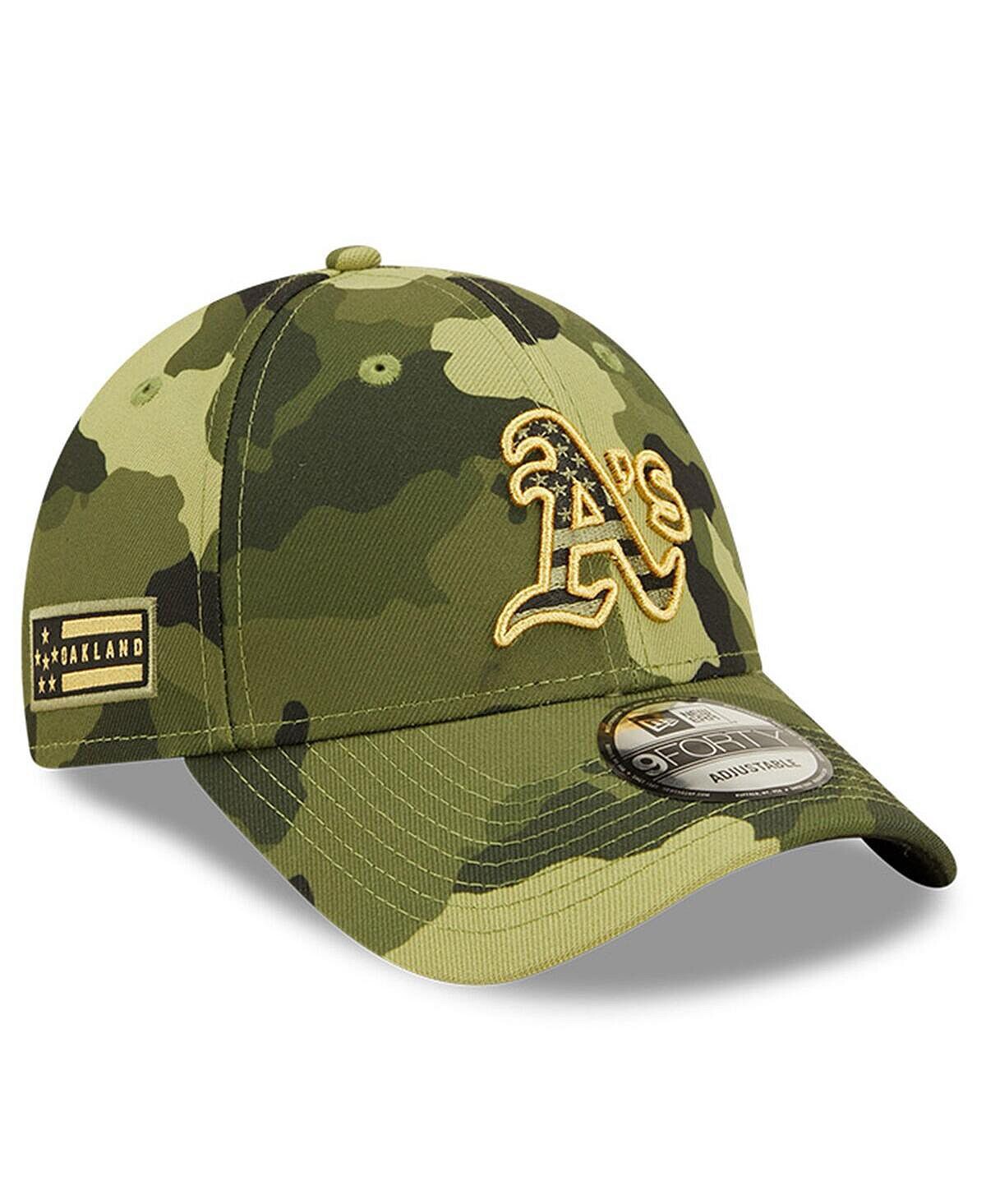 

Мужская камуфляжная регулируемая кепка Snapback Oakland Athletics 2022 Armed Forces Day 9FORTY Snapback New Era