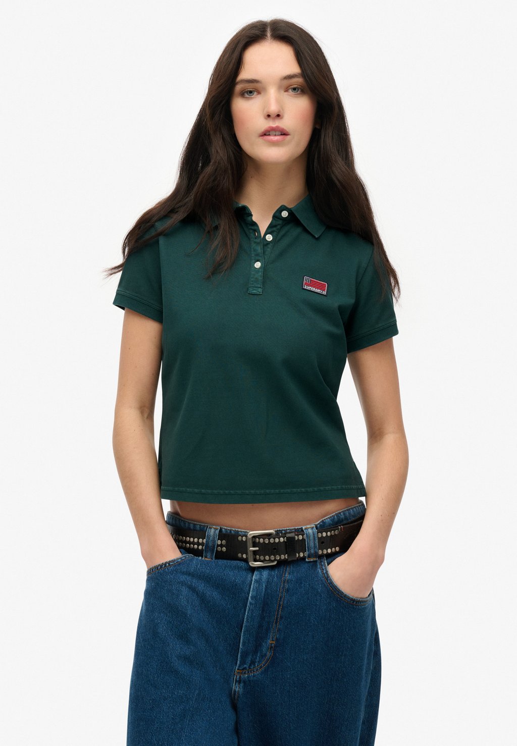 

Рубашка поло ATHLETIC ESSENTIALS GRAPHIC Superdry, зеленый