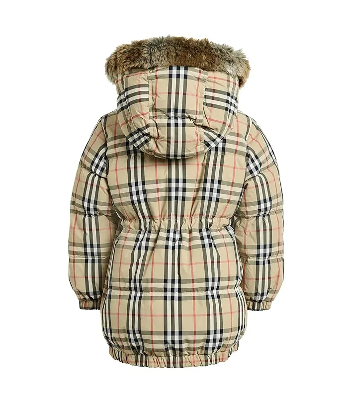 Пальто с клеткой Franklin Burberry Kids, Sand IP Check — фото 2